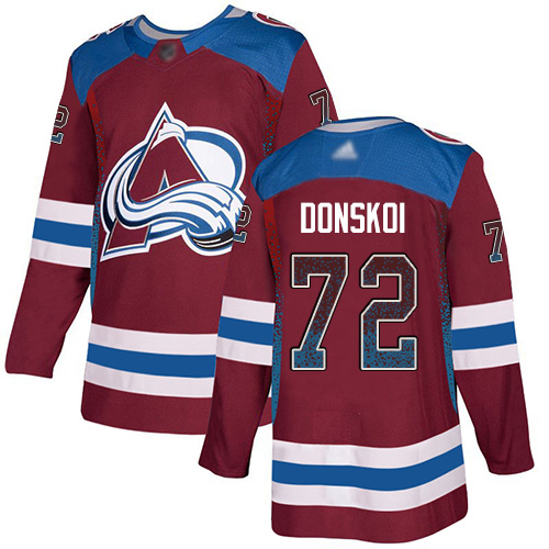 Adidas Colorado Avalanche Men #72 Joonas Donskoi Burgundy Home Authentic Drift Fashion Stitched NHL Jersey->colorado avalanche->NHL Jersey